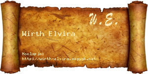 Wirth Elvira névjegykártya